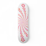 Star Spiral: Pink & Orange Stars: Skateboard