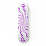 Star Spiral: Purple Stars: Skateboard