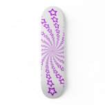 Star Spiral: Purple Stars: Skateboard