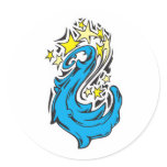 star waves tattoo design stickers