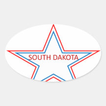 Star with South Dakota in it. Sticker