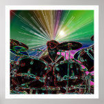 Starburst Drum Rocker Poster posters