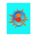 Starburst Pisces postcards