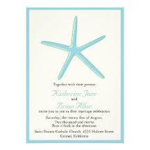 Starfish - Aquamarine Wedding invitations