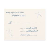 Starfish Beach Wedding Return Address Postcard