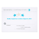 Starfish Boarding Pass RSVP Card Personalized Announcements