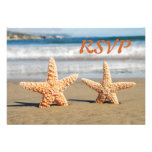 Starfish Couple on the Beach RSVP Card Personalized Invitations