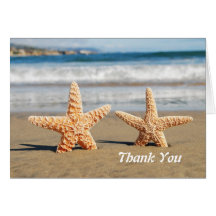 Starfish Couple on the Beach Thank You Cards