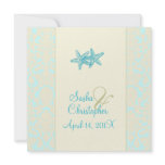 Starfish + damask Wedding Invitations