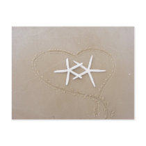 Starfish in Heart Postcard