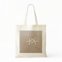Starfish in Heart Tote Bag