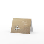 Starfish in the Sand, Blank Thank You Note Card