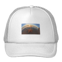 Starfish on Beach at Sunset Hat