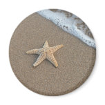 Starfish on the beach refrigerator magnets