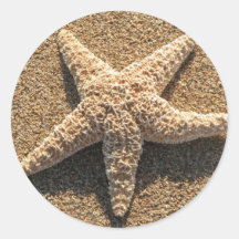 Starfish on the beach sticker