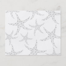 Starfish Pattern in Light Grey and White Custom Flyer