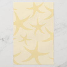 Starfish Pattern in Pastel Yellow. Full Color Flyer
