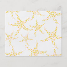 Starfish Pattern in Yellow and White. Flyer