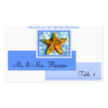 Starfish place cards business card