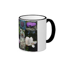 Starfish pond & white horse collage coffee mugs
