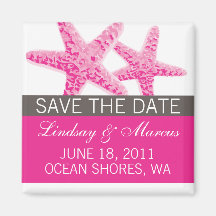Starfish Save the Date Magnet