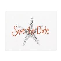 Starfish, Save the Date Postcard