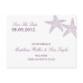 Starfish Save The Date Postcard - Purple