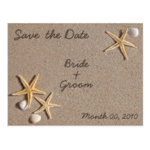 Starfish Save the Date postcards