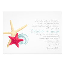 Starfish Tropical Delight Wedding Invitation