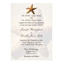 Starfish Tropical Wedding Invitations