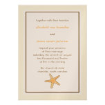 Starfish -wedding invitation card