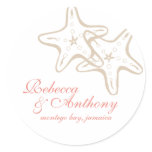 starfish wedding label