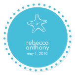 starfish wedding label