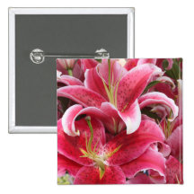 Stargazer Lily Button