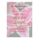 Stargazer Lily Couples Wedding Shower Invitation