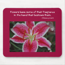 Stargazer Lily Inspirational Mousepad