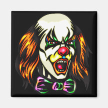 Staring Evil Clown Magnets