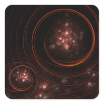 Starlight Abstract Art Square Sticker