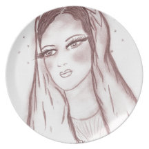 Starlight Mary in Cranberry Party Plates