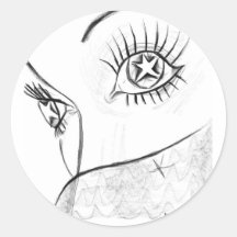 Starry Eyed Round Sticker
