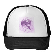 Starry Flapper in Purple Mesh Hat