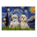 Starry Night - 2 Sihih Tzus (P+Y) cards