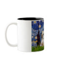 Starry Night - 2 Sihih Tzus (P+Y) mugs
