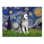 Starry Night - Alaskan Malamute Post Card