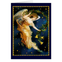 Starry Night Angel - Christmas Card