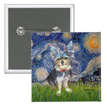 Starry Night - Australian Terrier #2 buttons