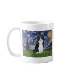 Starry Night - Black and White Cat mugs