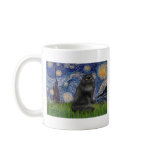Starry Night - Black Persian cat mugs