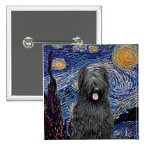 Starry Night - Briard (black) buttons