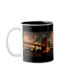Starry night Brooklyn Bridge mugs